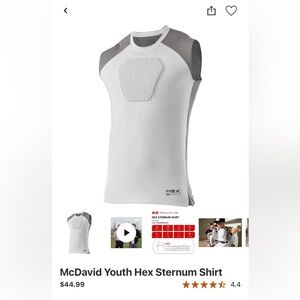 McDavid Youth Hex Sternum Shirt